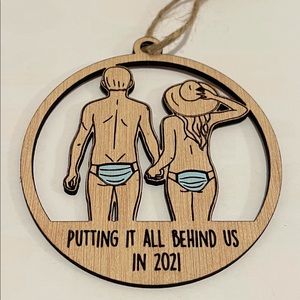 Putting it all behind us Christmas ornament Couple